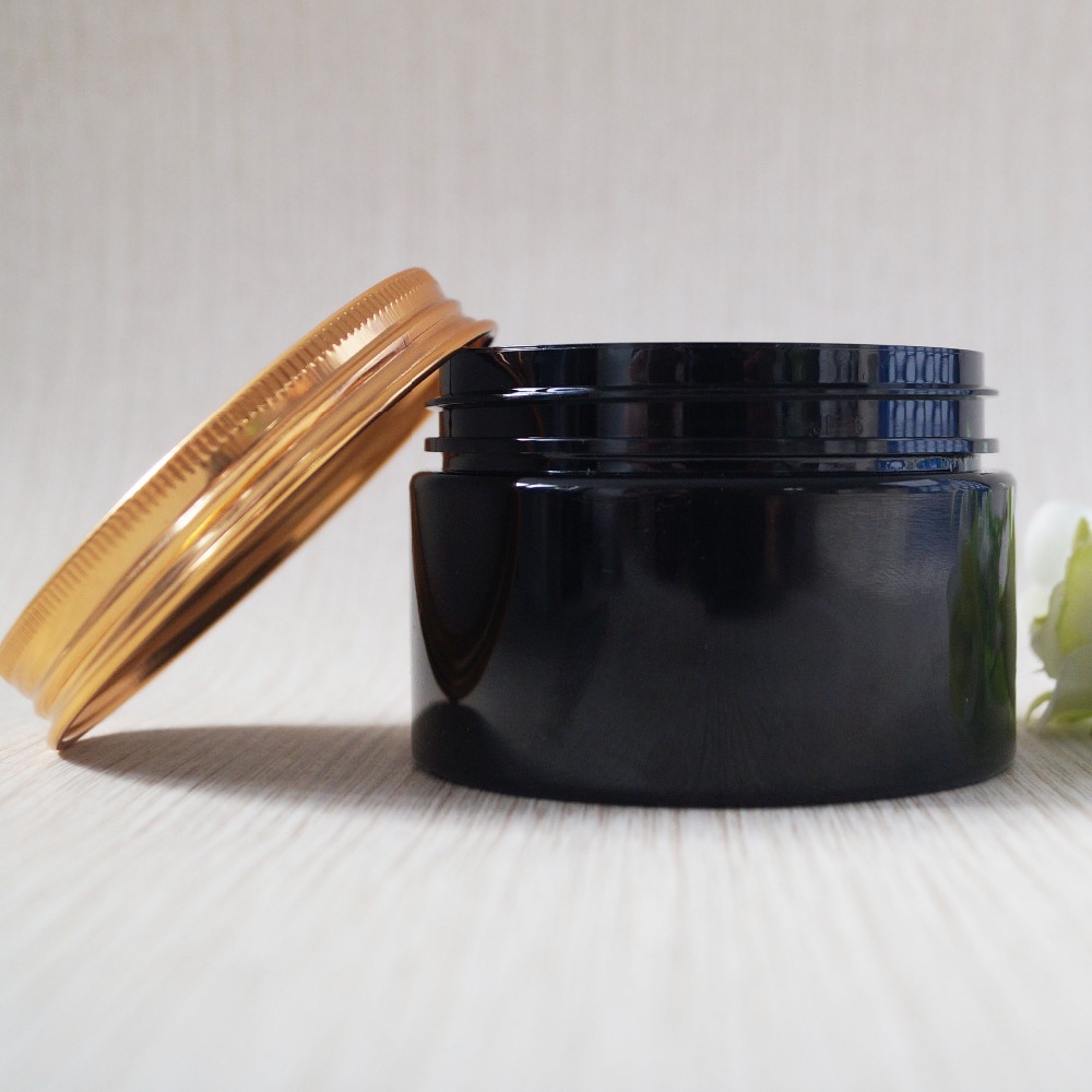 plastic black cosmetic jar plastic container pomade jar