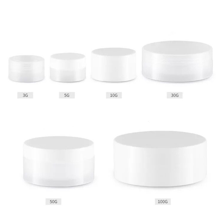 plastic body PP material lush packaging 3g 5g 10g 30g 50g 100g cosmetic jar for cream powder coconut milk salt