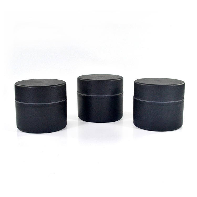plastic body material 1oz 30ml 50ml white black  plastic cosmetic cream jar for hand cream with screw top lid
