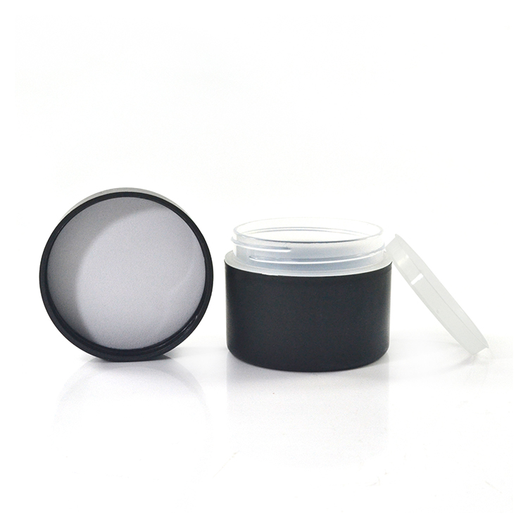 plastic body material 1oz 30ml 50ml white black plastic cosmetic cream jar for hand cream with screw top lid
