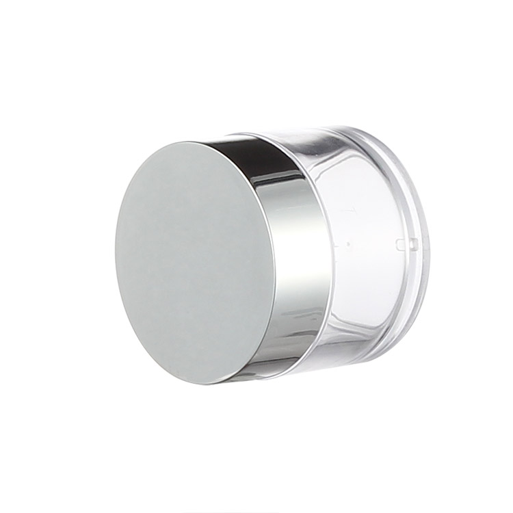 plastic container cosmetic packaging for cream jar with sliver cap