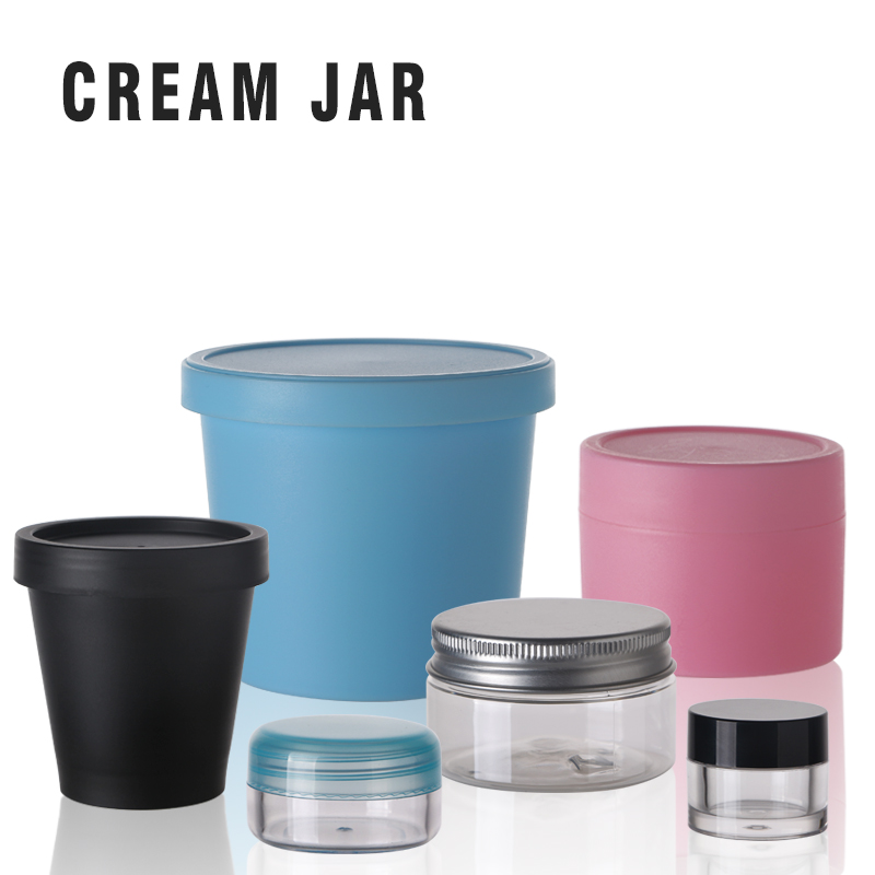 plastic cosmetic cream jar container 50g fancy double wall jars
