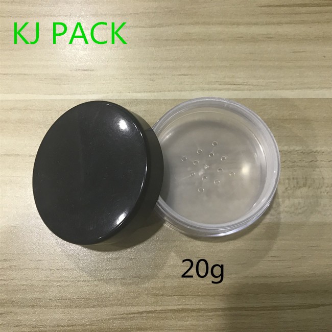 plastic cosmetic jar 5g 10g 20g 30g with normal sifter clear can for loose powder empty makeup jars