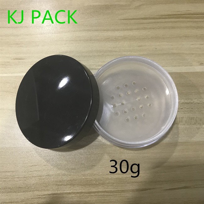 plastic cosmetic jar 5g 10g 20g 30g with normal sifter clear can for loose powder empty makeup jars