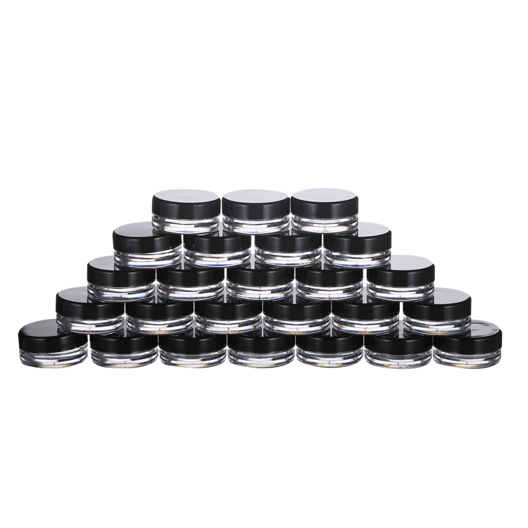plastic cosmetic jar mini plastic jar 3g for nail glitter powder acrylic nail art powder jar in stock