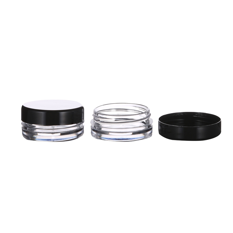 plastic cosmetic jar mini plastic jar 3g for nail glitter powder acrylic nail art powder jar in stock