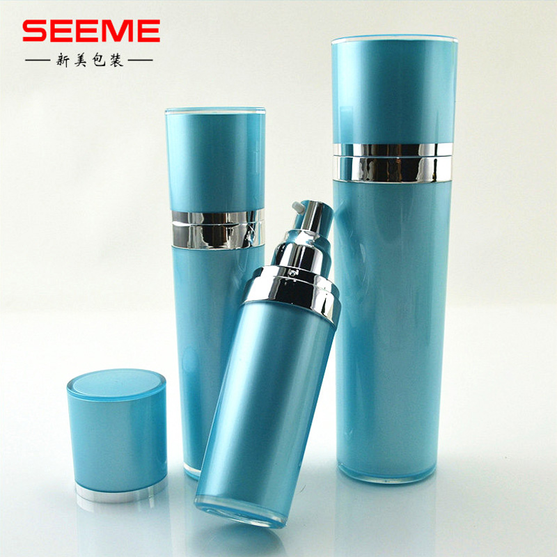 plastic cosmetic lotion pump bottle 80ml empty tapered skincare packaging