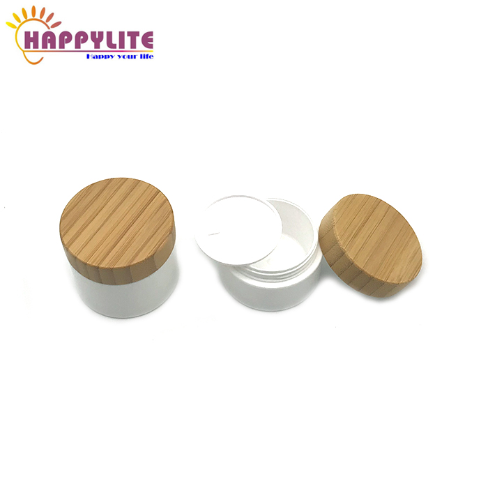 plastic cream jar with 100g wooden cream empty jar