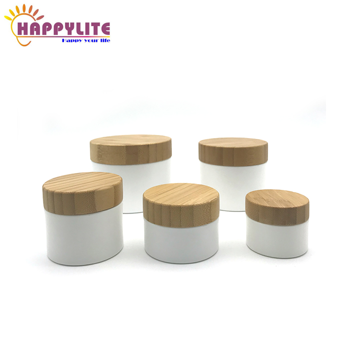 plastic cream jar with 100g wooden cream empty jar