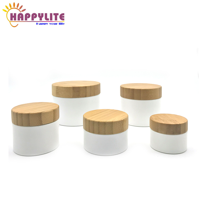 plastic cream jar with 150g wooden cream empty jar