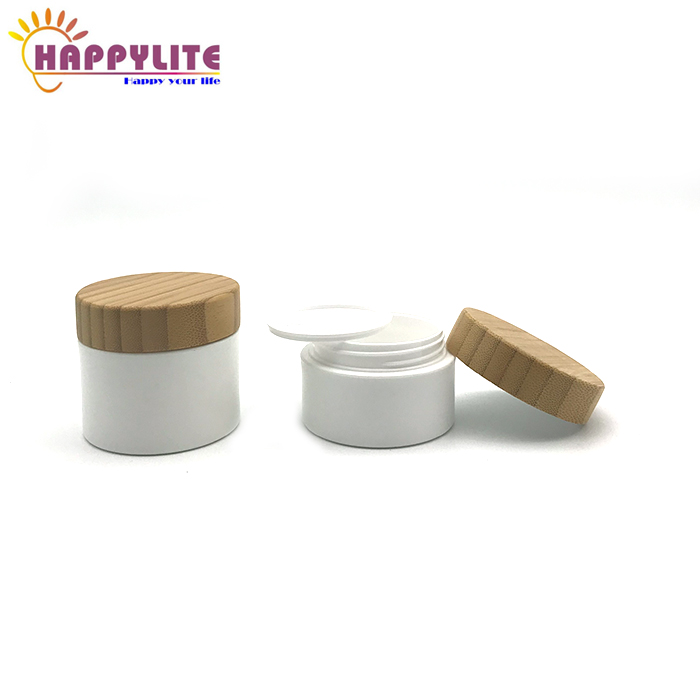 plastic cream jar with 300g wooden cream empty jar