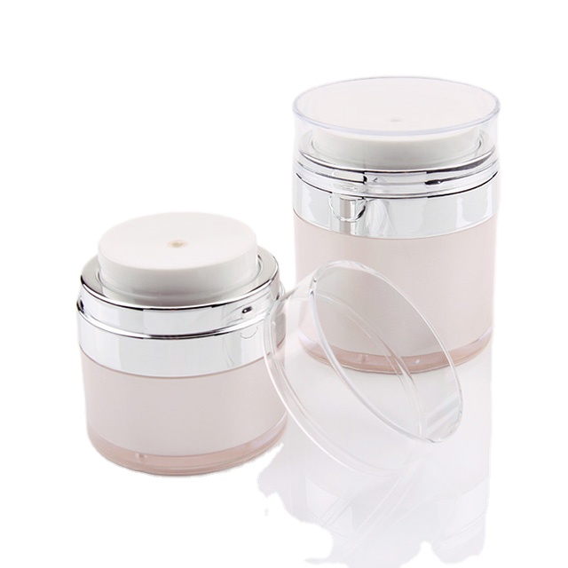 plastic cream printed cosmetic jars/skin care cream container cosmetic airless jar