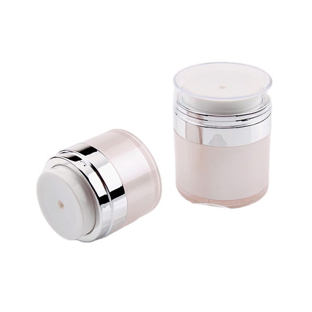 plastic cream printed cosmetic jars/skin care cream container cosmetic airless jar