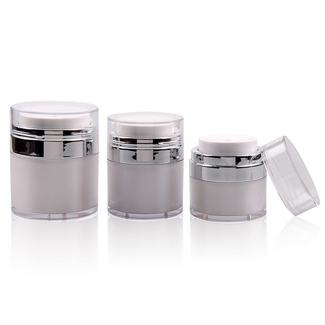 plastic cream printed cosmetic jars/skin care cream container cosmetic airless jar
