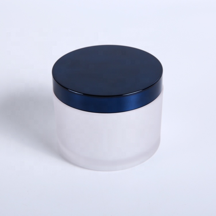 plastic empty skin care blue petg jar 100g 3.5oz cosmetic container for eyeshadow and nail dip powder BPA free