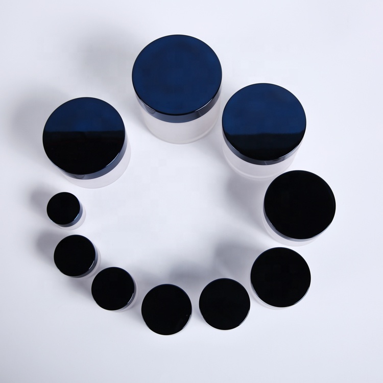 plastic empty skin care blue petg jar 100g 3.5oz cosmetic container for eyeshadow and nail dip powder BPA free
