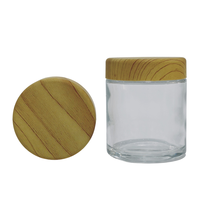 plastic food candy packaging clear frosted amber 100ml 150ml 250ml 500ml pet plastic cosmetic cream jar with bamboo lid