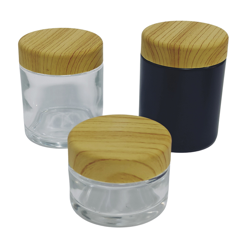 plastic food candy packaging clear frosted amber 100ml 150ml 250ml 500ml pet plastic cosmetic cream jar with bamboo lid