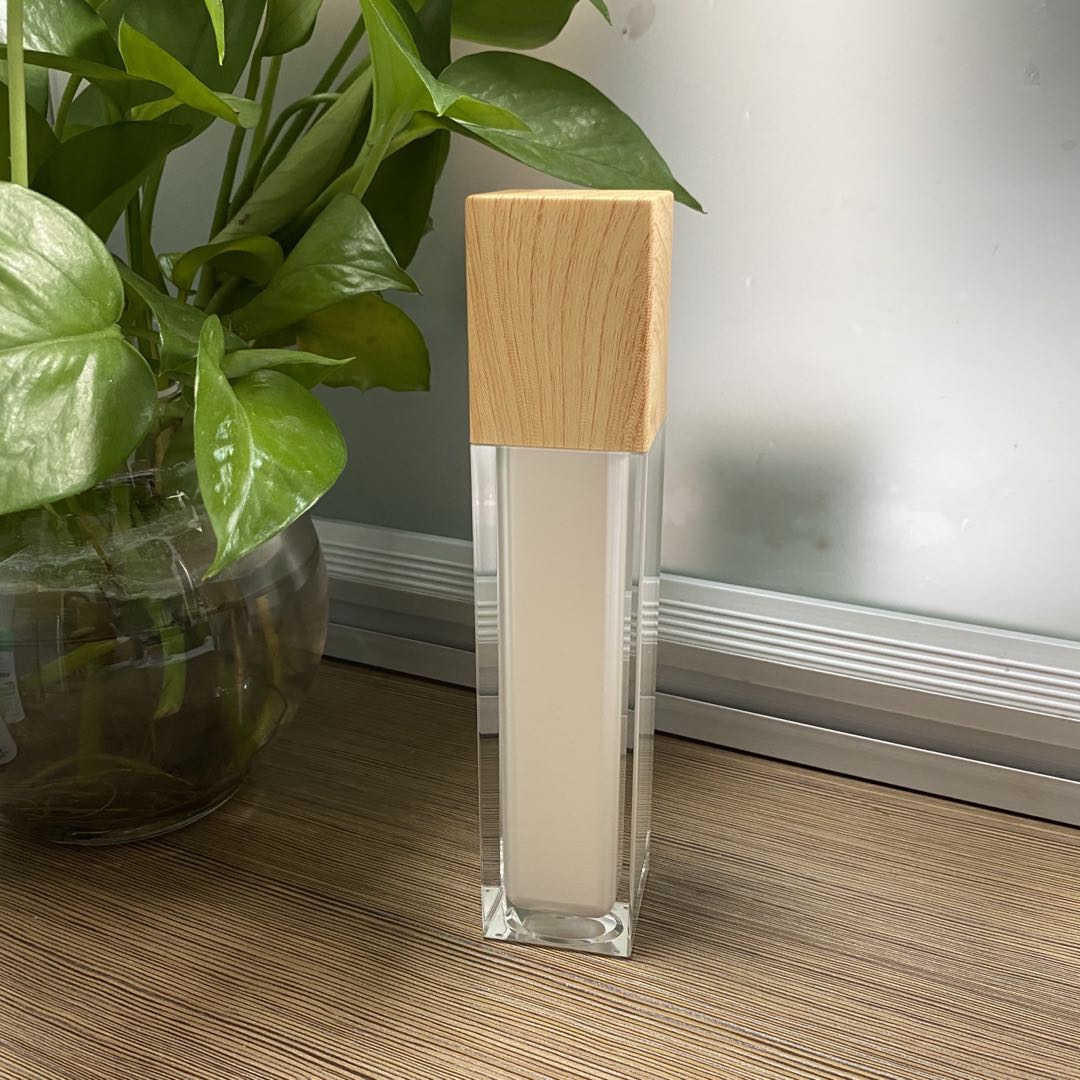 plastic inner lotion container bamboo face cream jar for cosmetic