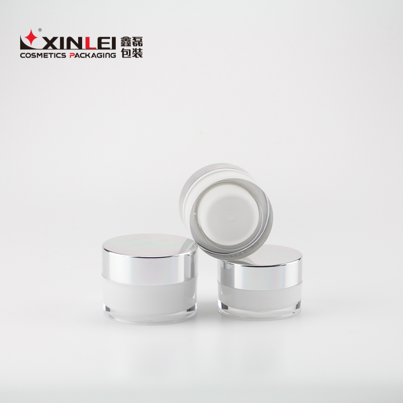 plastic jar cream containers 15g with aluminum cap