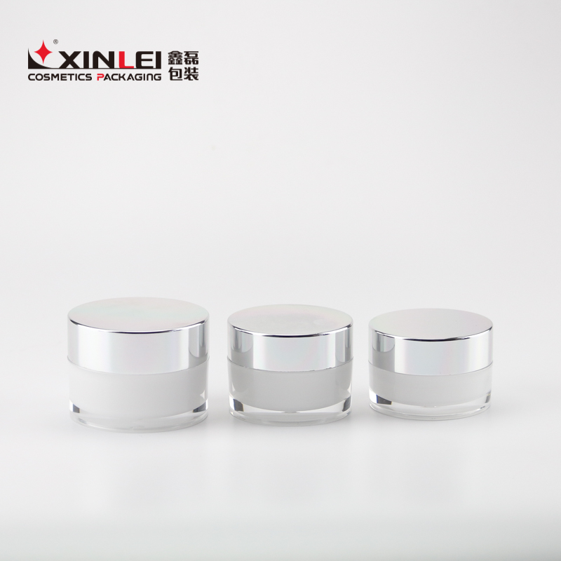 plastic jar cream containers 15g with aluminum cap