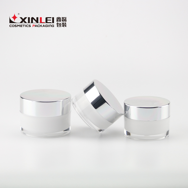 plastic jar cream containers 15g with aluminum cap