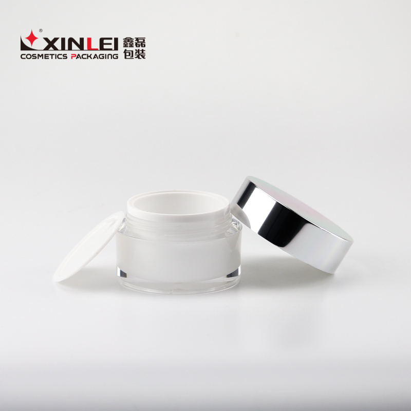 plastic jar cream containers 15g with aluminum cap