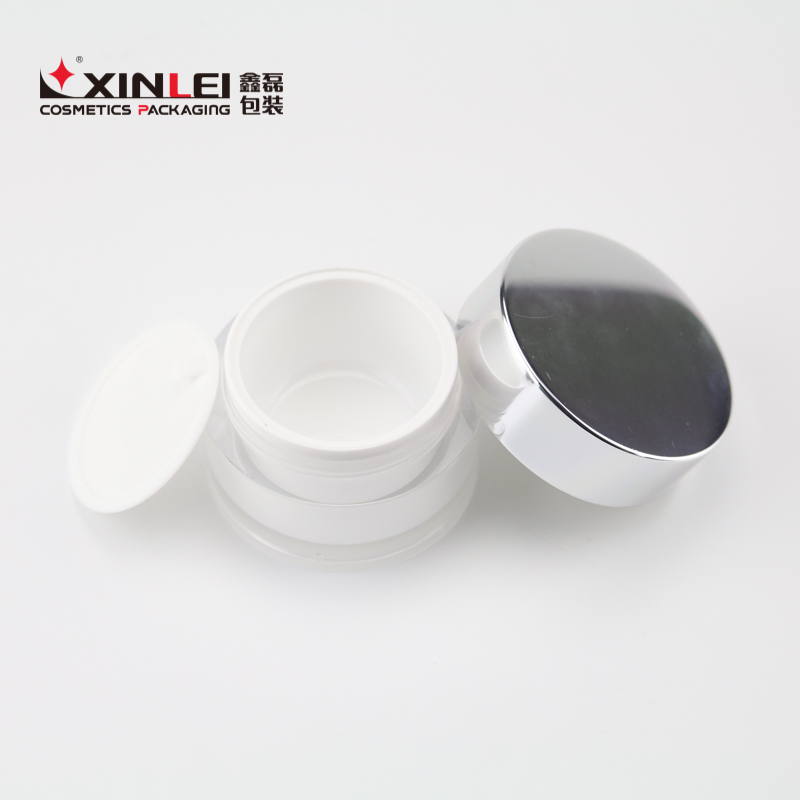 plastic jar cream containers 15g with aluminum cap