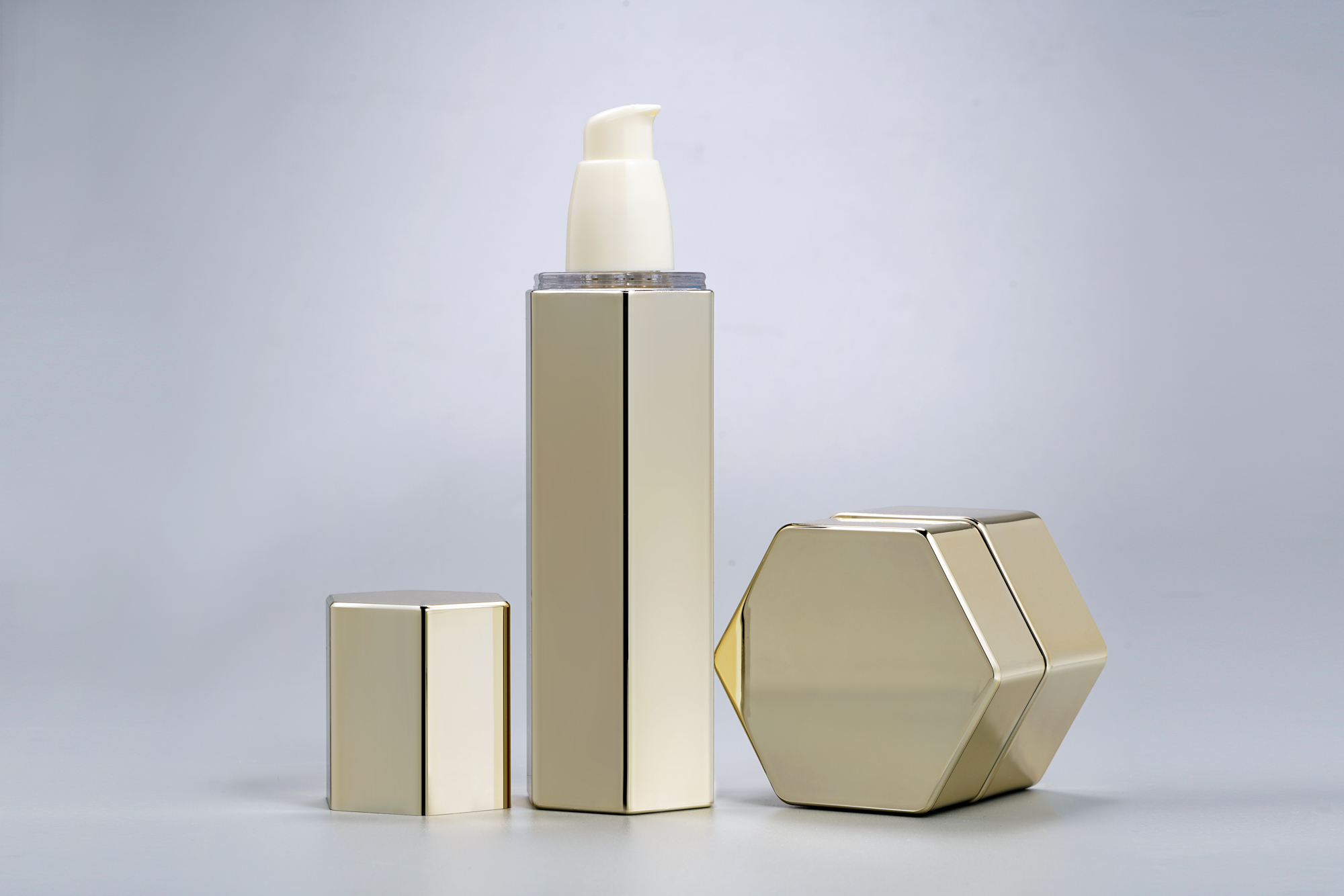 plastic jar for face cream cosmetic PETG jar with electroplated