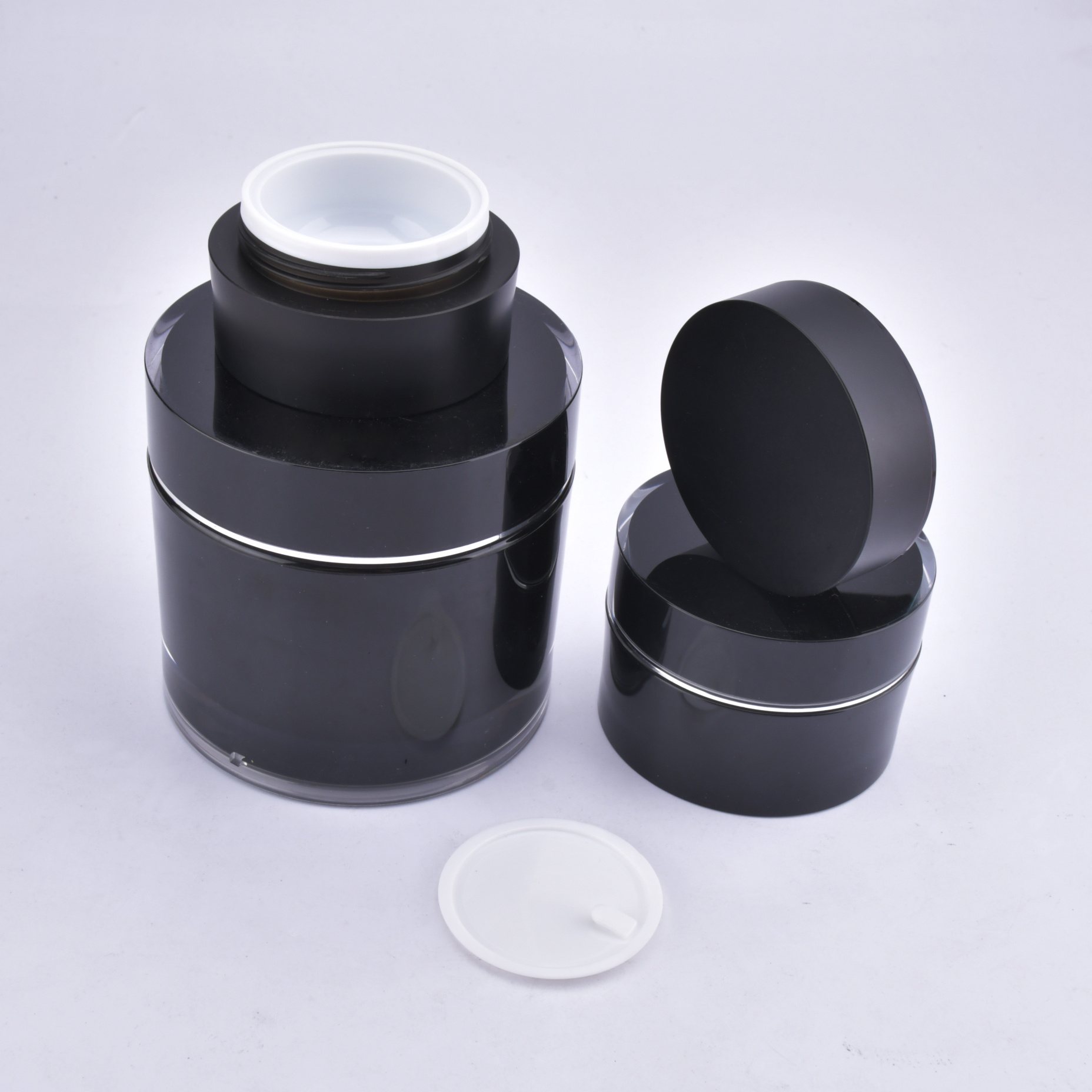plastic skincare jars acrylic cream container double wall packaging