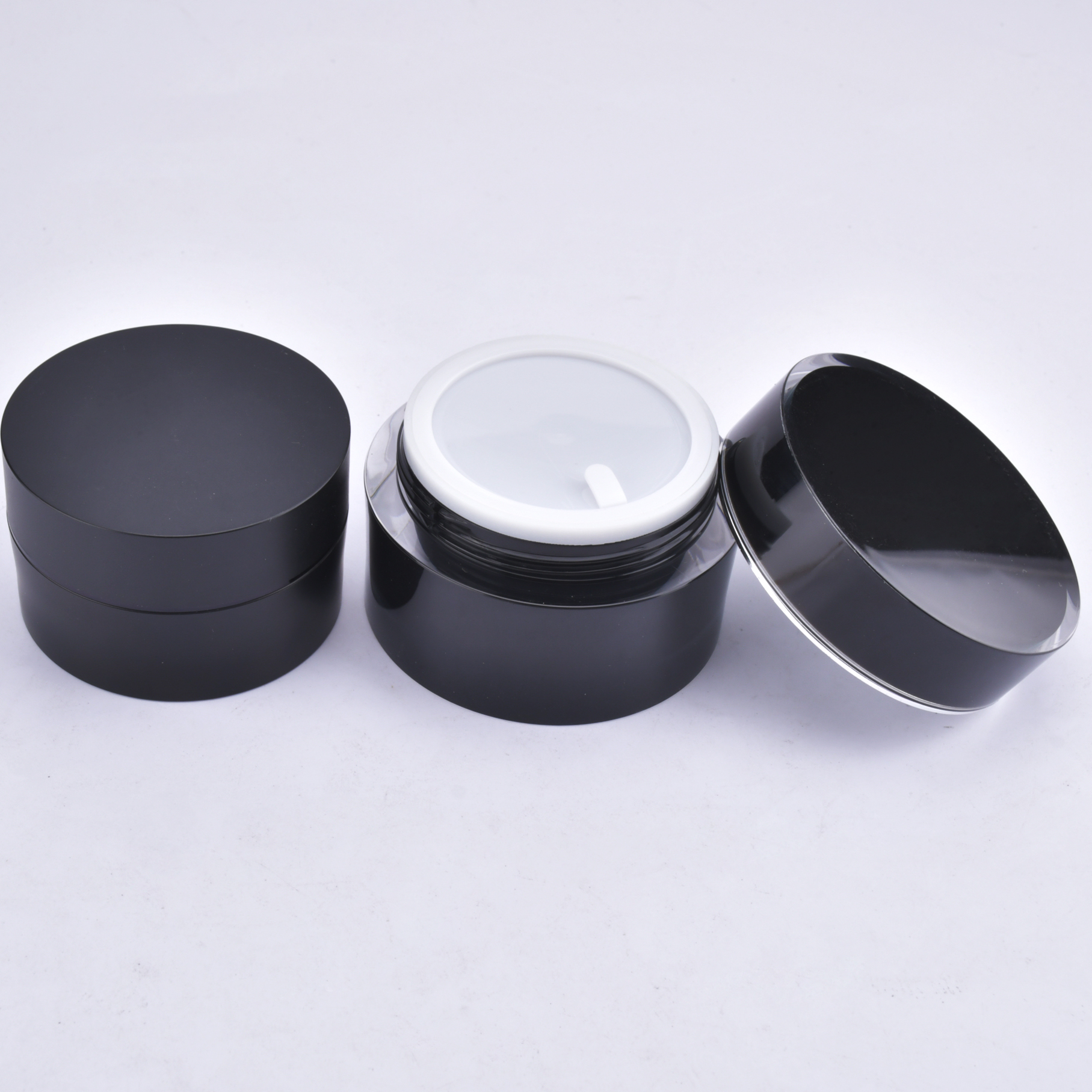 plastic skincare jars acrylic cream container double wall packaging