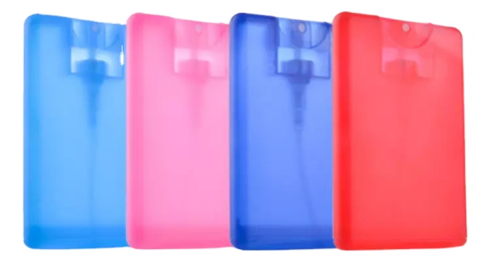 pocket credit card shape atomizer for perfume card hand sanitizer disinfectant spray bottle