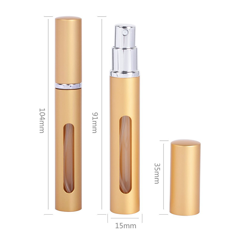 pocket sized perfume bottle mini travel perfume atomizer empty 5ml easy refill aluminum perfume bottles with pump sprayer