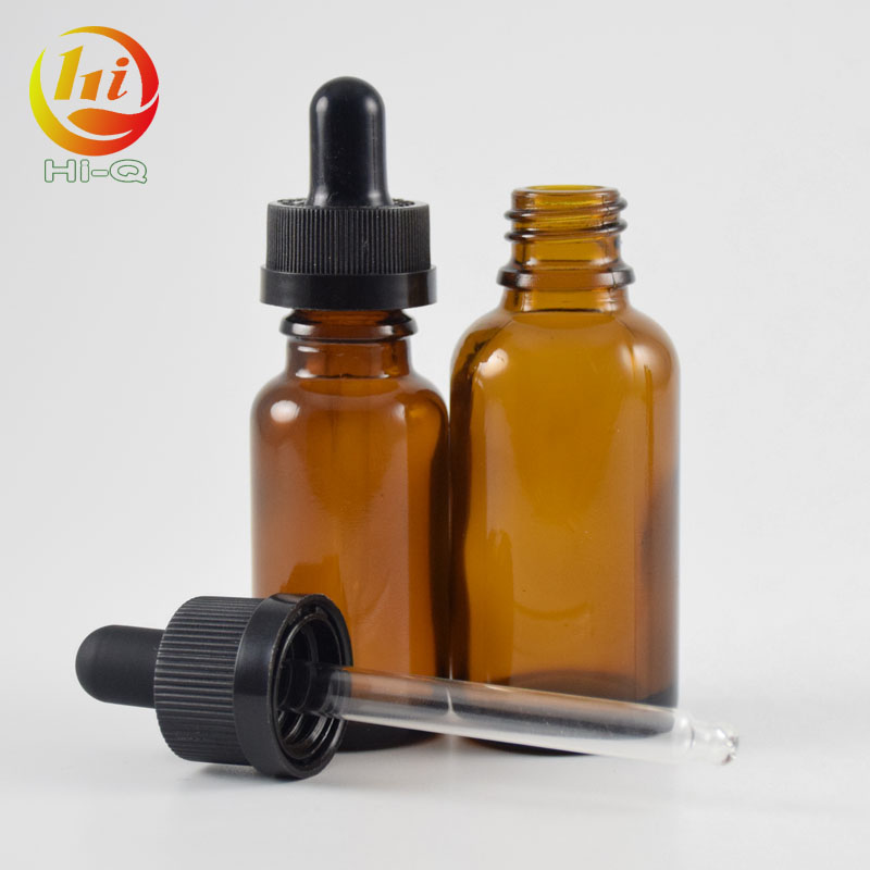 popular 10ml 20ml 30ml 50ml amber e-liquid dropper glass bottle brown essential oil bottle with child proof cap