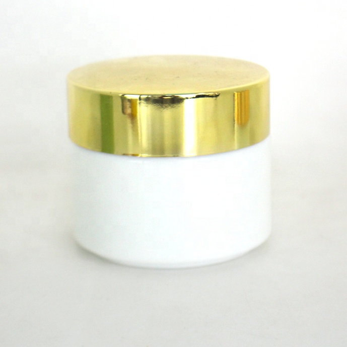 popular 30g 50g 100g 200g 8 oz white creamy face mask glass cream jar with gold lid