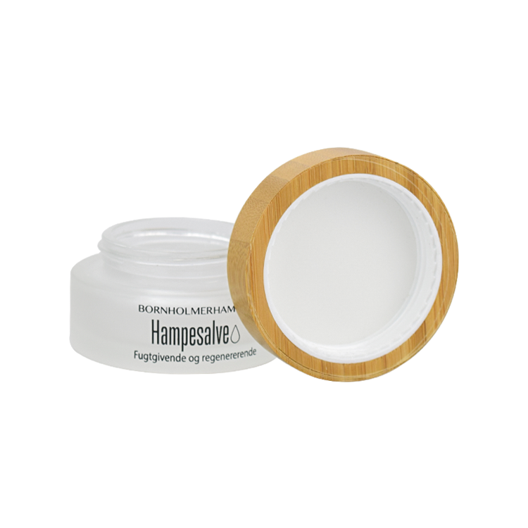 popular clear frosted mold glass 5g 15g 30g 50g 100g cream jar with bamboo spoon and lid