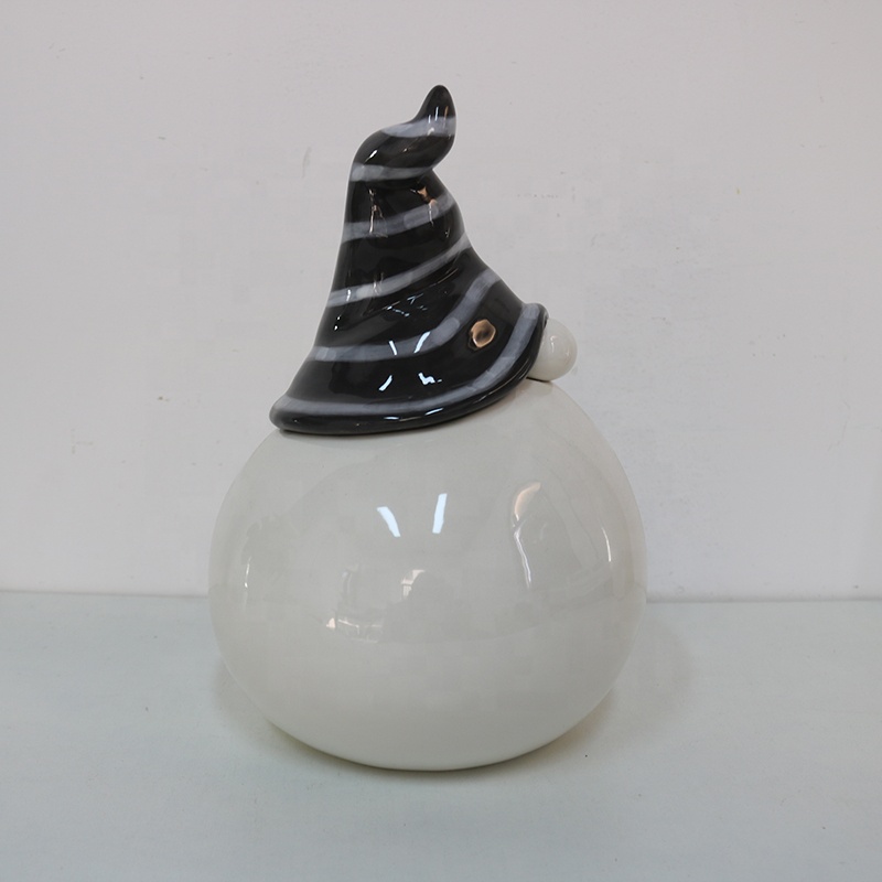 popular custom handmade Europe style Christmas gnome santa ceramic jar indoor gifts home decorations