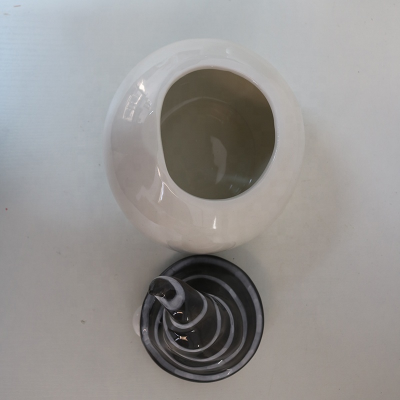 popular custom handmade Europe style Christmas gnome santa ceramic jar indoor gifts home decorations