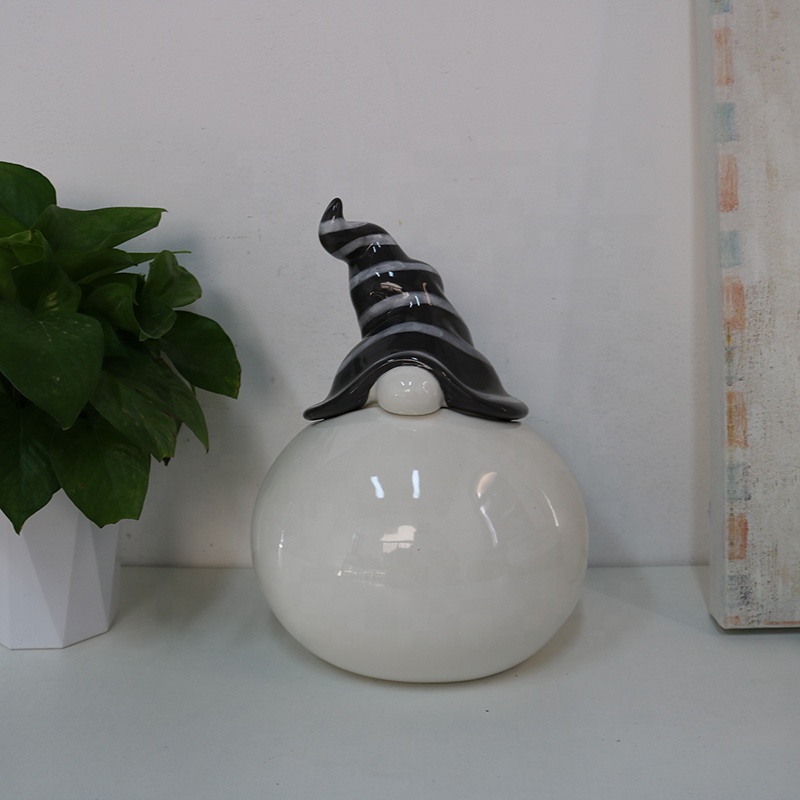 popular custom handmade Europe style Christmas gnome santa ceramic jar indoor gifts home decorations