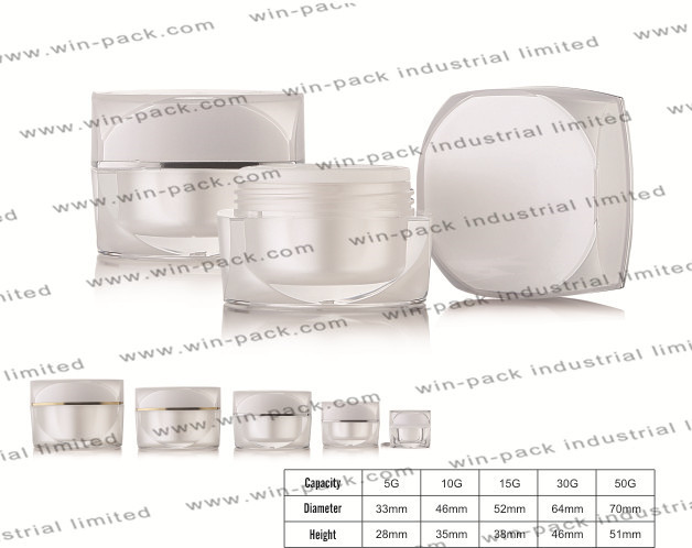 popular design luxury pink  cosmetics cream jar 5g 15g 30g 50g acrylic cream jar