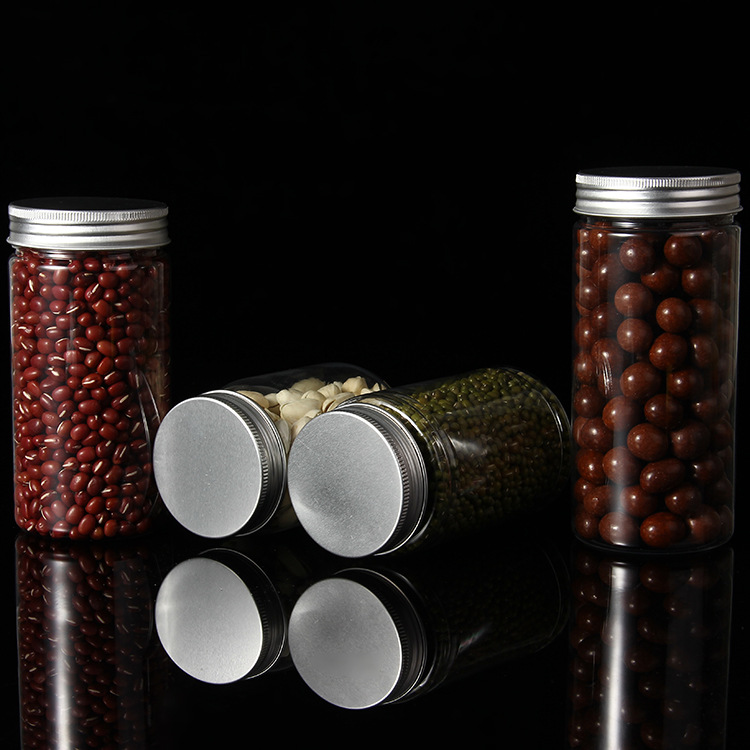 popular sale tea flowers nut dry food container jar plastic PET food grade storage bottles