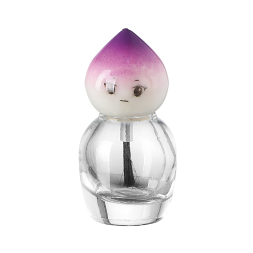 popular selling clear 5ml mini nail polish gel glass bottles with brush lids