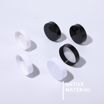 popular shaped moisturiser round glass jar with white screw top lid