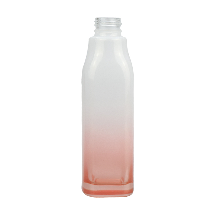 popular skincare bottles 120ml gradient pink glass toner bottle with cap stopper