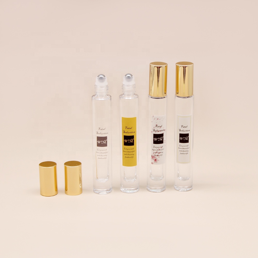 portable 10ml frosted roll on bottle printed essential oil bottle roller