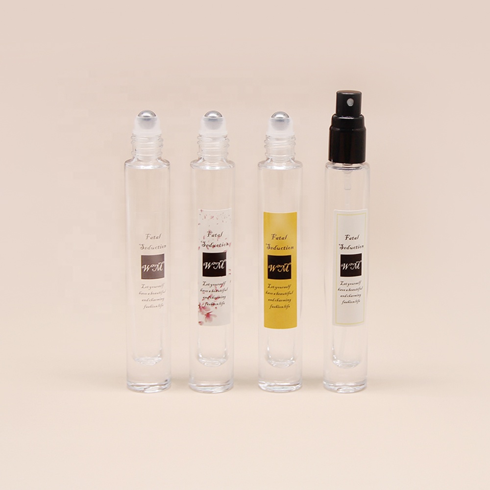 portable 10ml frosted roll on bottle printed essential oil bottle roller