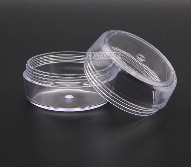 portable 5g 10g 15g 20g clear ps plastic cream cosmetic packing jars in stock for hot sale