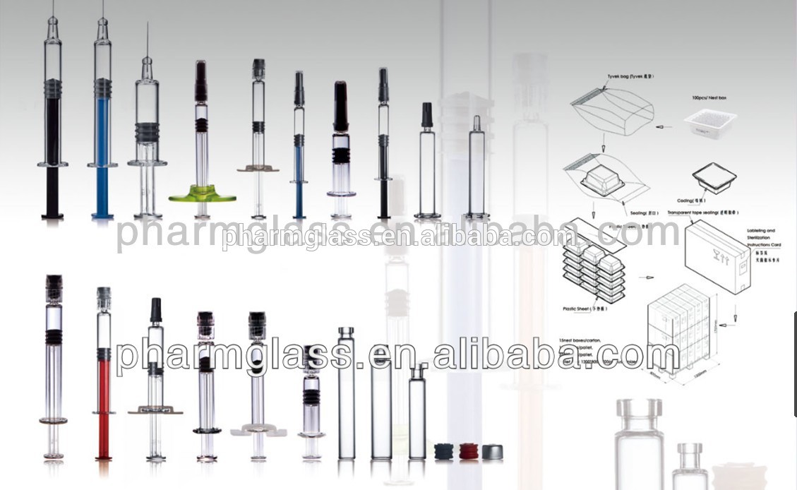 prefilled syringe for heparin,hyaluronic acid,