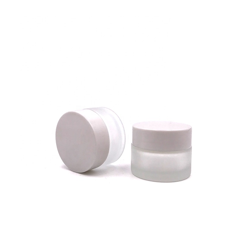 premium 5g 10g 15g 20g 30g 50g 100g frosted cosmetic cream glass jar with hand gasket