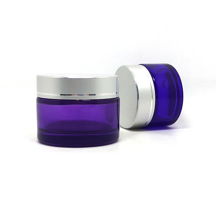 premium big luxury orange straight glass cosmetic jars with lid